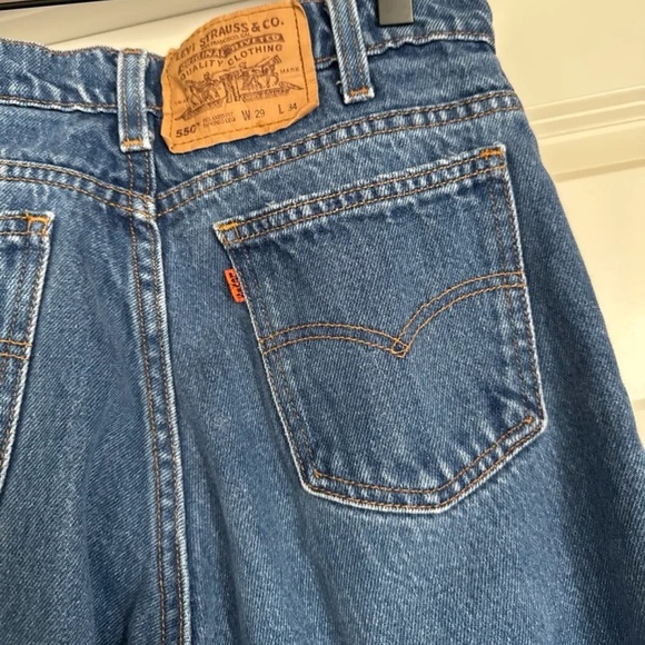 Vintage Levi’s 550 High Waisted Relaxed Fit Tapered Leg Jeans Orange Tab 
Sz 29 - Picture 5 of 12